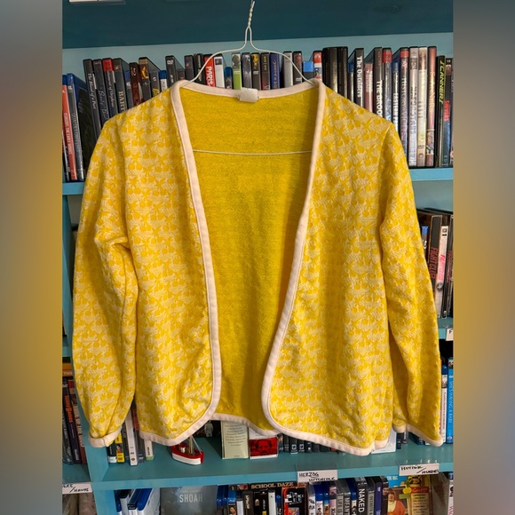 Ward Sweaters - Vintage Ward Yellow Cherry Cardigan